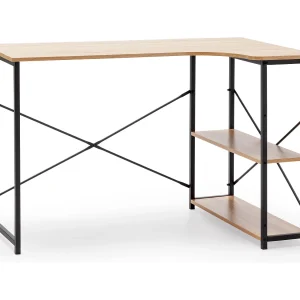 Bureau Juani met 2 zwarte planken, industriële stijl, 120 cm. Bureau Juani met 2 zwarte planken, industriële stijl, 120 cm.
