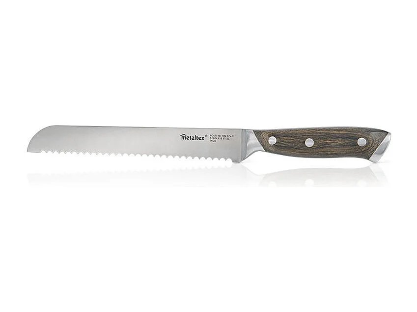 Broodmes HERITAGE Metaltex 20 cm Pakka Hout Roestvrij Staal Molybdeen-Vanadium
