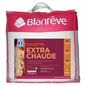 Deken van extra warme microvezel BLANREVE – 240 x 260 cm Wit