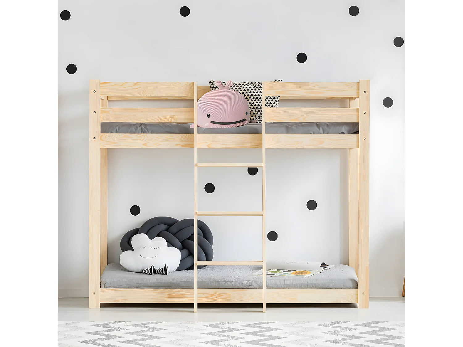 Derek Bois stapelbed 70x140 inclusief lattenbodem
