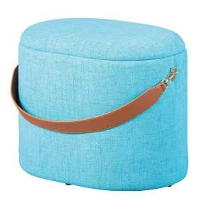 Dirax poef , krukje met opbergruimte blauw en bruin. Dirax poef , krukje met opbergruimte blauw en bruin.
