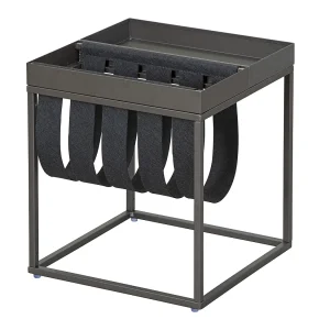 Cute salontafel met tijdschrijftenhouder grijs en zwart. Cute salontafel met tijdschrijftenhouder grijs en zwart.