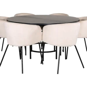 Copenhagen eethoek eetkamertafel bruin en 6 Berit eetkamerstal velours beige. Copenhagen eethoek eetkamertafel bruin en 6 Berit eetkamerstal velours beige.
