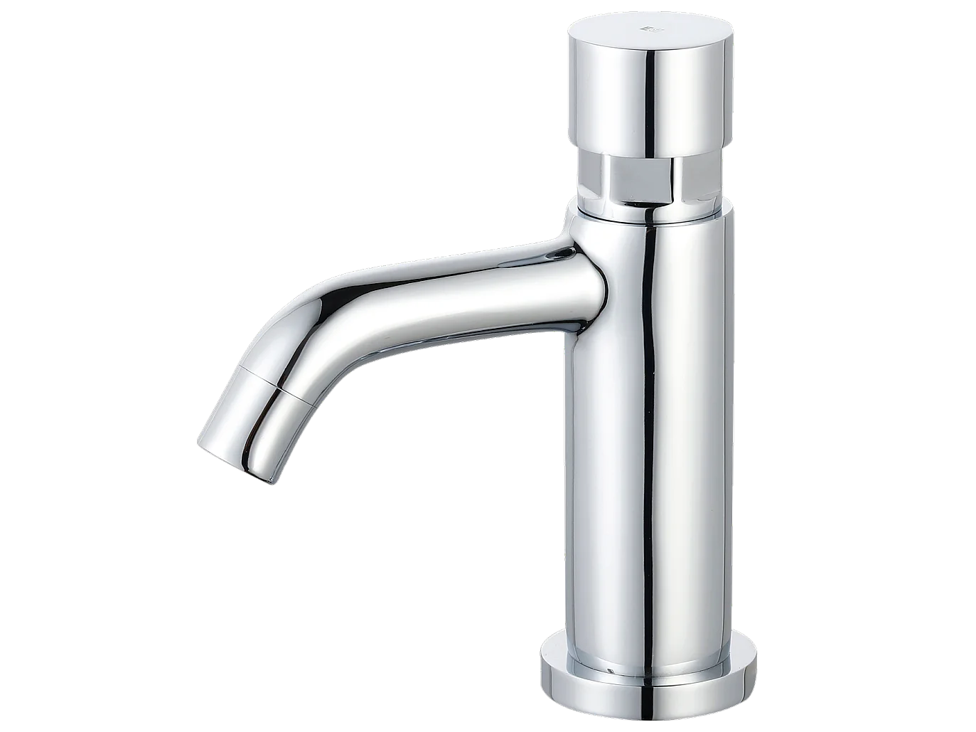 Cilindro Push wastafelkraan chroom koud water - Essebagno