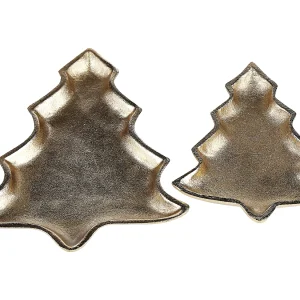 Decoratieve schaal set van 2 goud DURIAN
