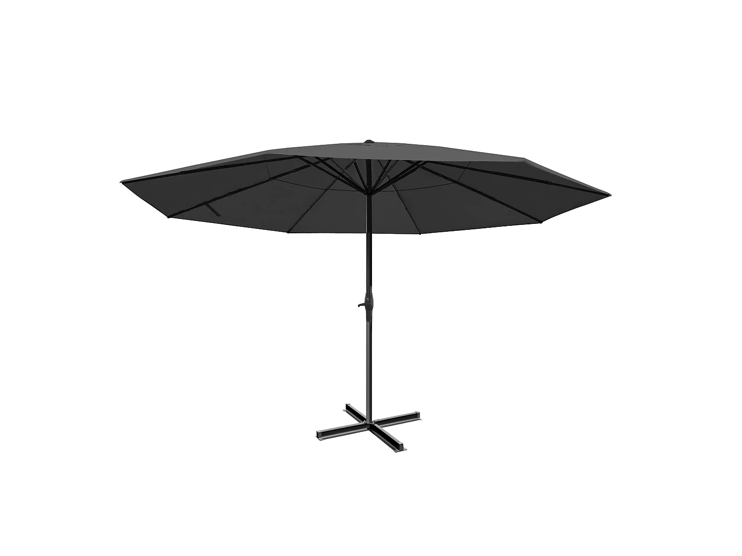 Carpi Pro parasol Ø 5m, antraciet zonder voet