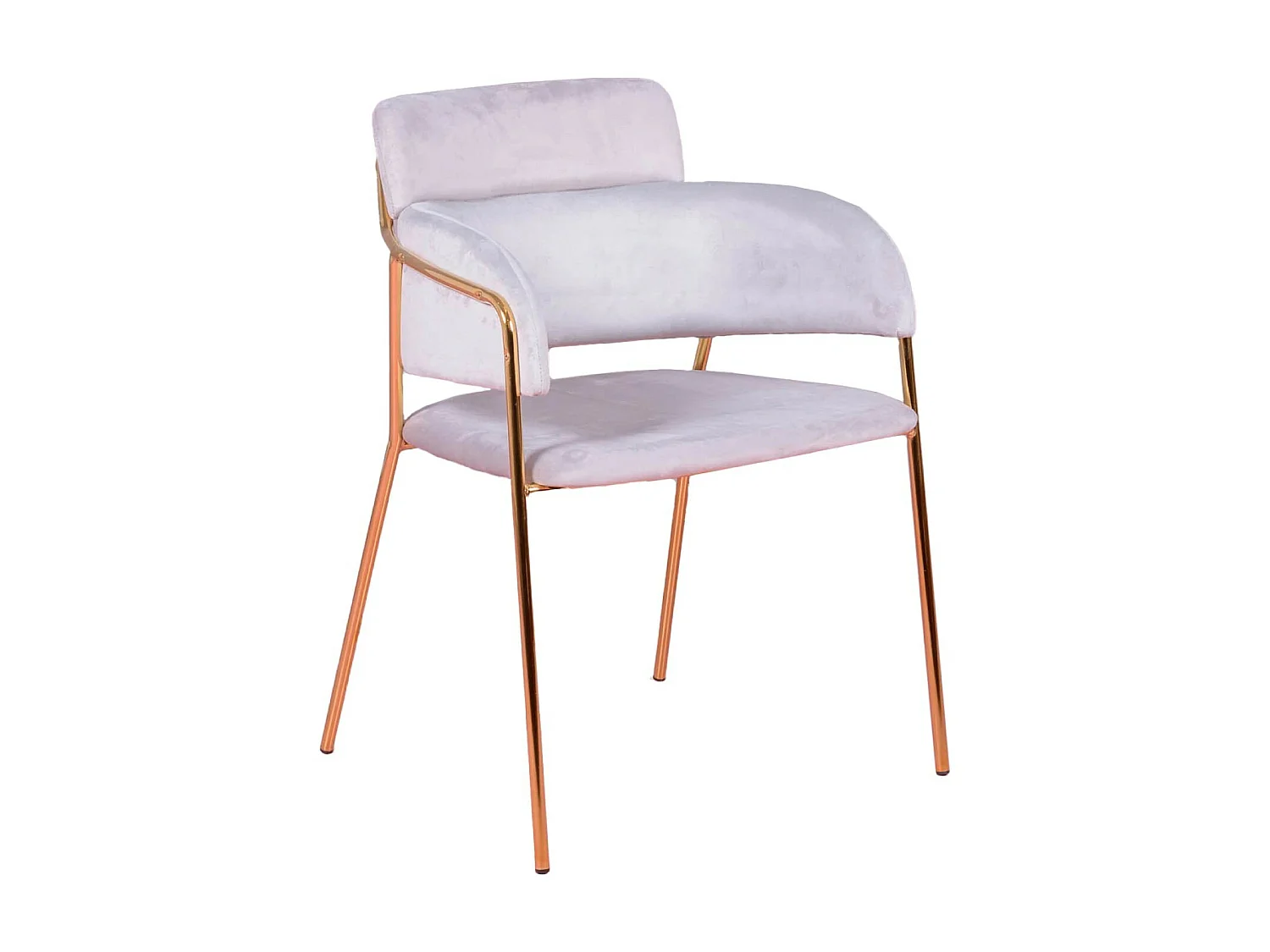 Designer stoel bekleed met fluweel en gouden poten - Cruiser - Grijs