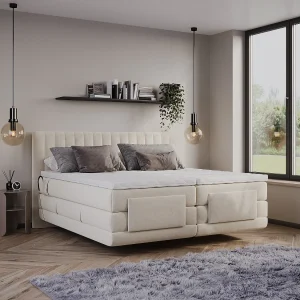 Set complete boxspring – 2 x 90 x 200 cm – Velours – Beige – DONISI van PALACIO Set complete boxspring – 2 x 90 x 200 cm – Velours – Beige – DONISI van PALACIO
