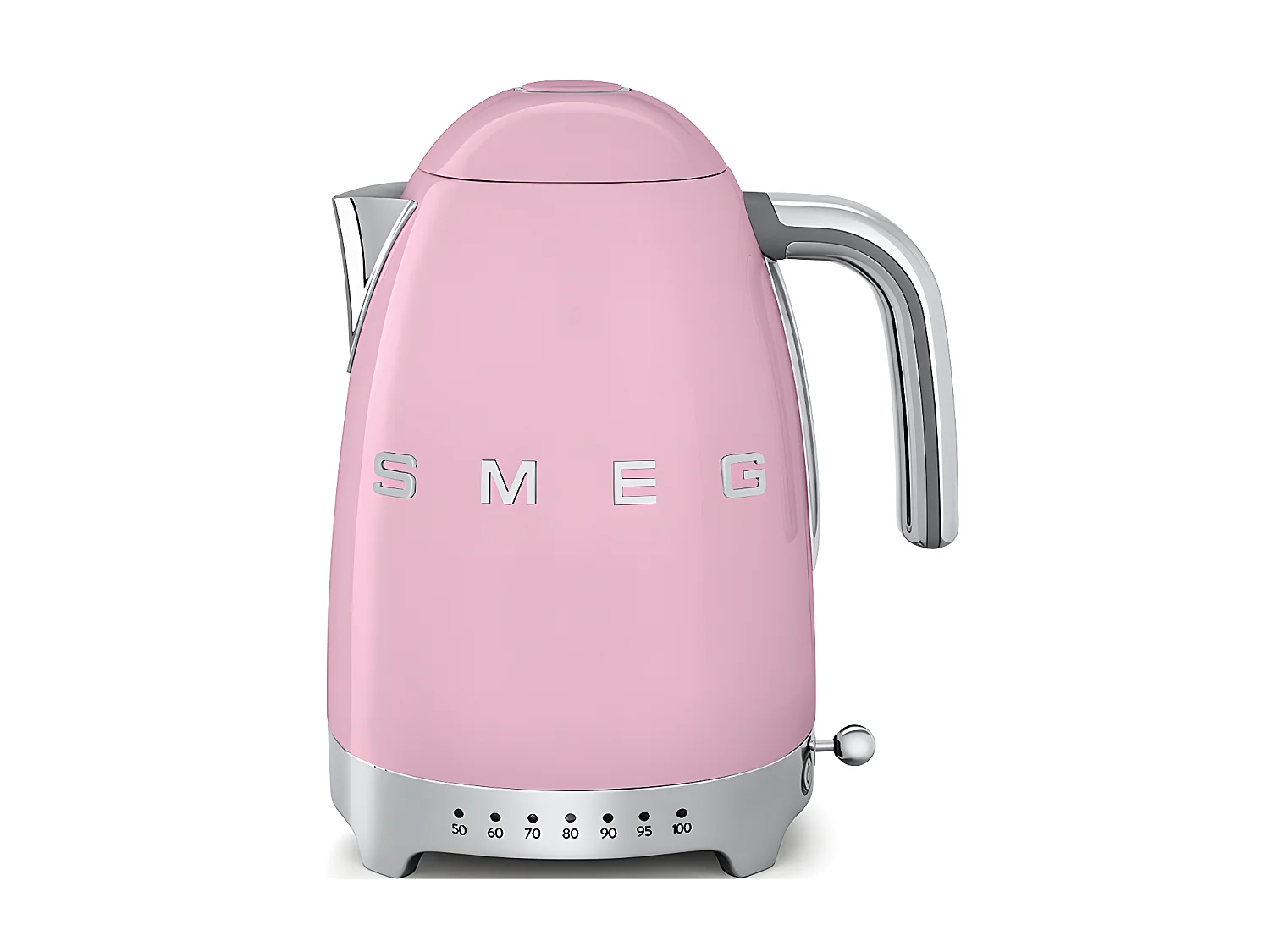 Draadloze waterkoker Smeg 1,7L 2400W Roze roestvrij staal met LED-temperatuurinstellingen en warmhoudfunctie
