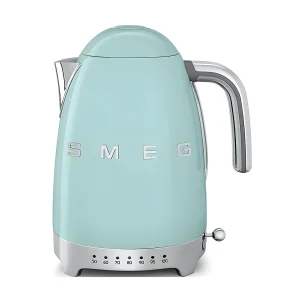 Draadloze waterkoker Smeg 1,7L turquoise roestvrij staal 2400W met LED-temperatuurinstellingen en warmhoudfunctie Draadloze waterkoker Smeg 1,7L turquoise roestvrij staal 2400W met LED-temperatuurinstellingen en warmhoudfunctie
