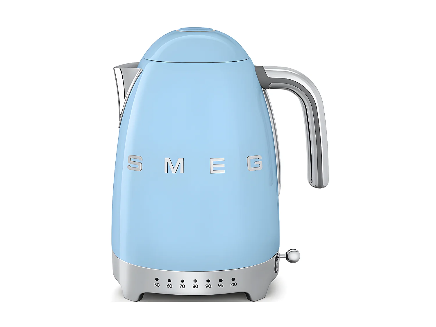 Draadloze waterkoker Smeg 1,7L 2400W Pastelblauw met LED-temperatuurinstellingen en automatische uitschakeling