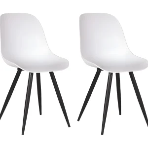 Design eetkamerstoelen Monza 2 stuks wit