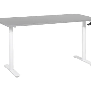 Bureau handmatig verstelbaar grijs/wit 160 x 72 cm DESTINAS