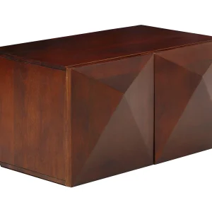 Diamond | Salontafel met 2 Deuren in Bruin Mangohout Diamond | Salontafel met 2 Deuren in Bruin Mangohout