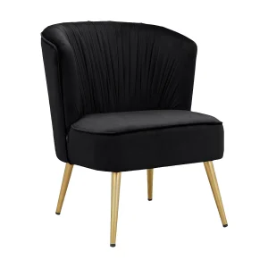 Dahlia | Loungestoel in zwart velours Dahlia | Loungestoel in zwart velours