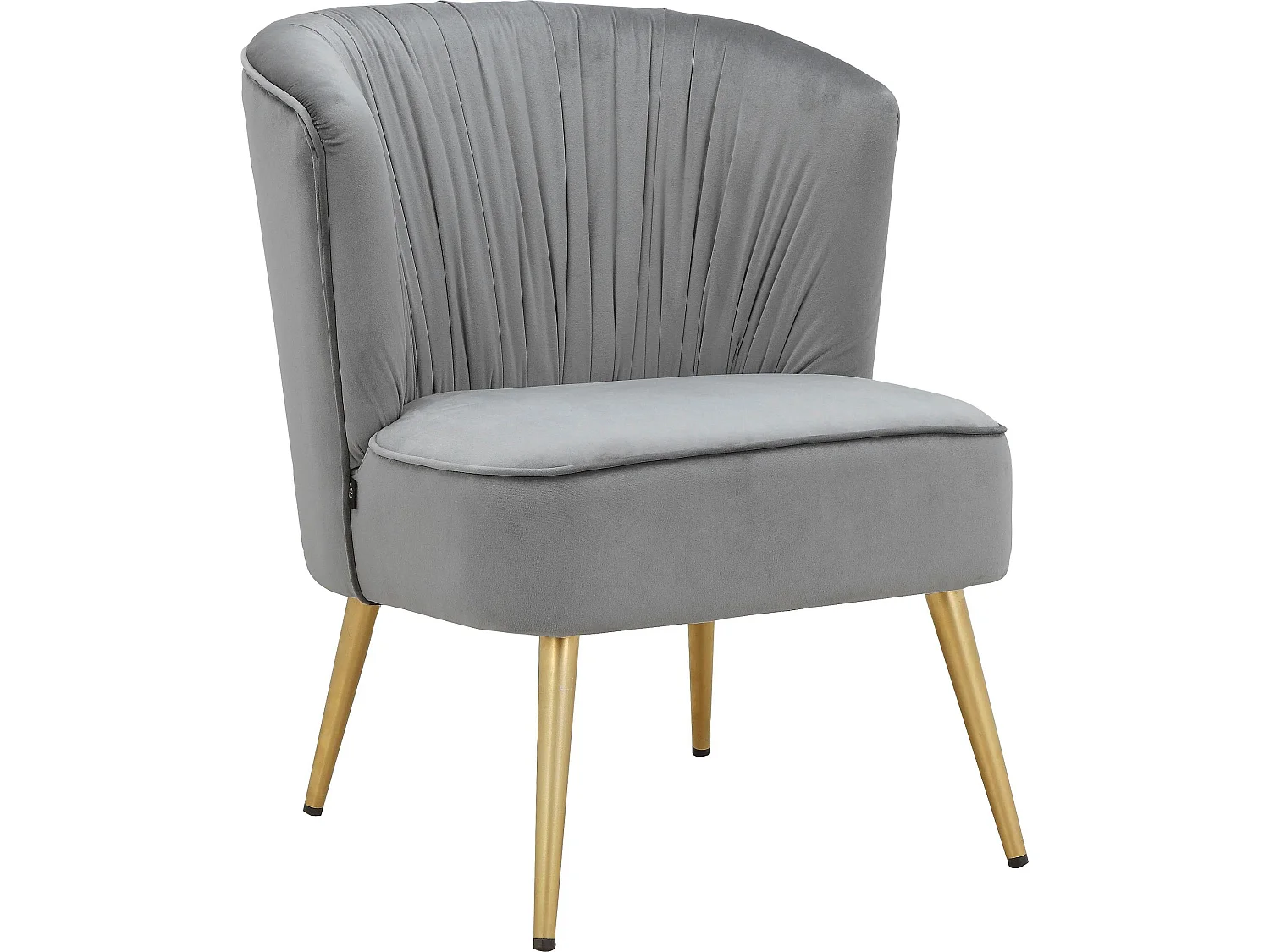 Dahlia | Loungestoel in grijs velours