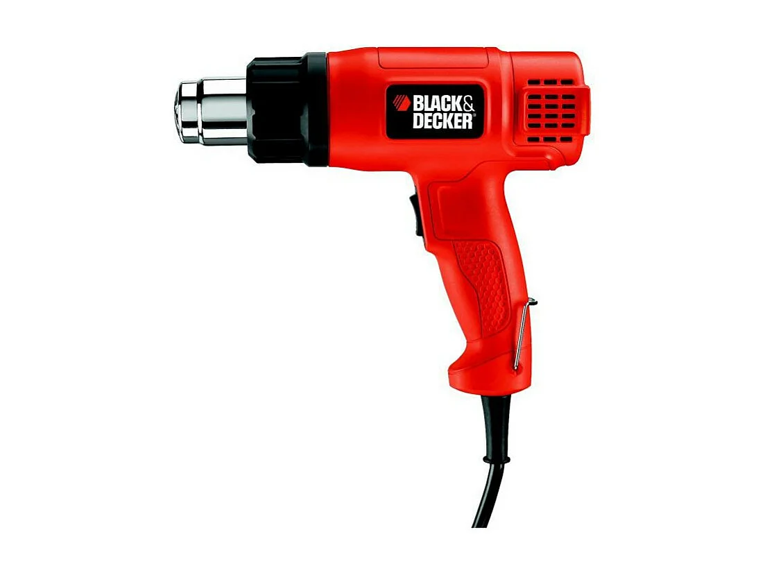 Draaibare heteluchtpistool BLACK & DECKER 1750W 2 temperaturen 460/600°C 2 luchtstroomniveaus 250/450 liter/min