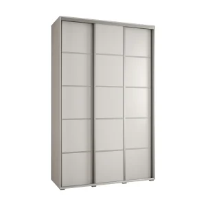 DAVOS 4 KLEDINGKAST MET SCHUIFDEUREN 235,2/170/60 3 deuren (Wit/Wit/Zilver) DAVOS 4 KLEDINGKAST MET SCHUIFDEUREN 235,2/170/60 3 deuren (Wit/Wit/Zilver)
