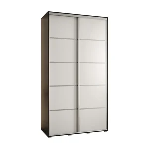 DAVOS 4 KLEDINGKAST MET SCHUIFDEUREN 235,2/140/45 2 deuren (Zwart/Wit/Zilver) DAVOS 4 KLEDINGKAST MET SCHUIFDEUREN 235,2/140/45 2 deuren (Zwart/Wit/Zilver)