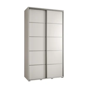 DAVOS 4 KLEDINGKAST MET SCHUIFDEUREN 235,2/130/45 2 deuren (Wit/Wit/Zilver) DAVOS 4 KLEDINGKAST MET SCHUIFDEUREN 235,2/130/45 2 deuren (Wit/Wit/Zilver)