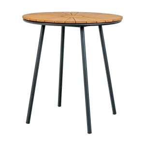 Cleveland café tafel Ø70cm buitenshuis teak,zwart.