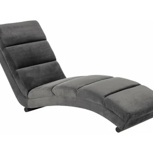 Curve chaise longue velours grijs. Curve chaise longue velours grijs.