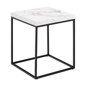 Carossa salontafel 40cm marmer decor wit.