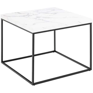 Carossa salontafel 60cm marmer decor wit.