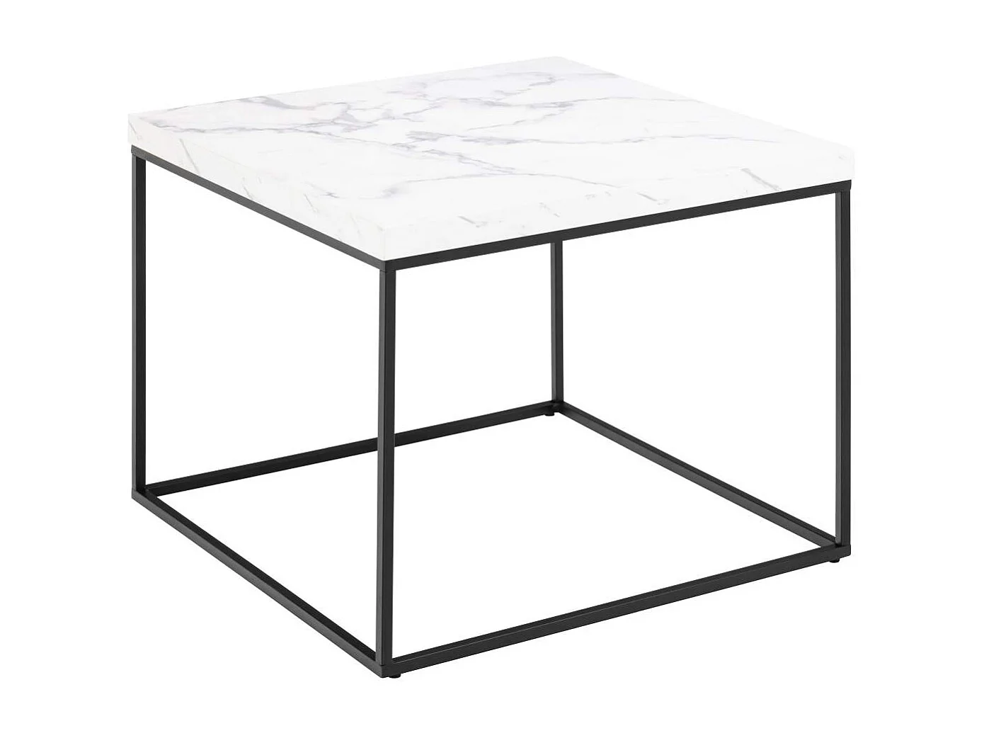 Carossa salontafel 60cm marmer decor wit.