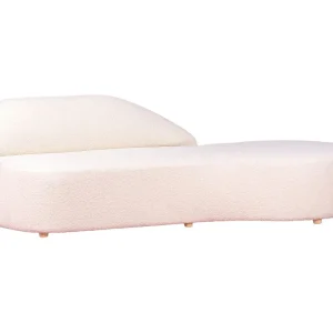 Designer bank in bouclé stof – Mozart – Wit Designer bank in bouclé stof – Mozart – Wit