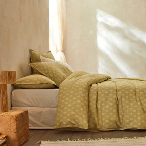 Dekbedovertrek 100% biologisch percal katoen Sari lime 240×220 cm Dekbedovertrek 100% biologisch percal katoen Sari lime 240×220 cm