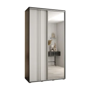 DAVOS 7 KLEDINGKAST MET SCHUIFDEUREN 235,2/140/45 2 deuren (Zwart/Wit/Zilver) DAVOS 7 KLEDINGKAST MET SCHUIFDEUREN 235,2/140/45 2 deuren (Zwart/Wit/Zilver)