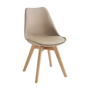 Carlotta Chaise en polypropylène éco-cuir beige 4 pcs Carlotta Chaise en polypropylène éco-cuir beige 4 pcs