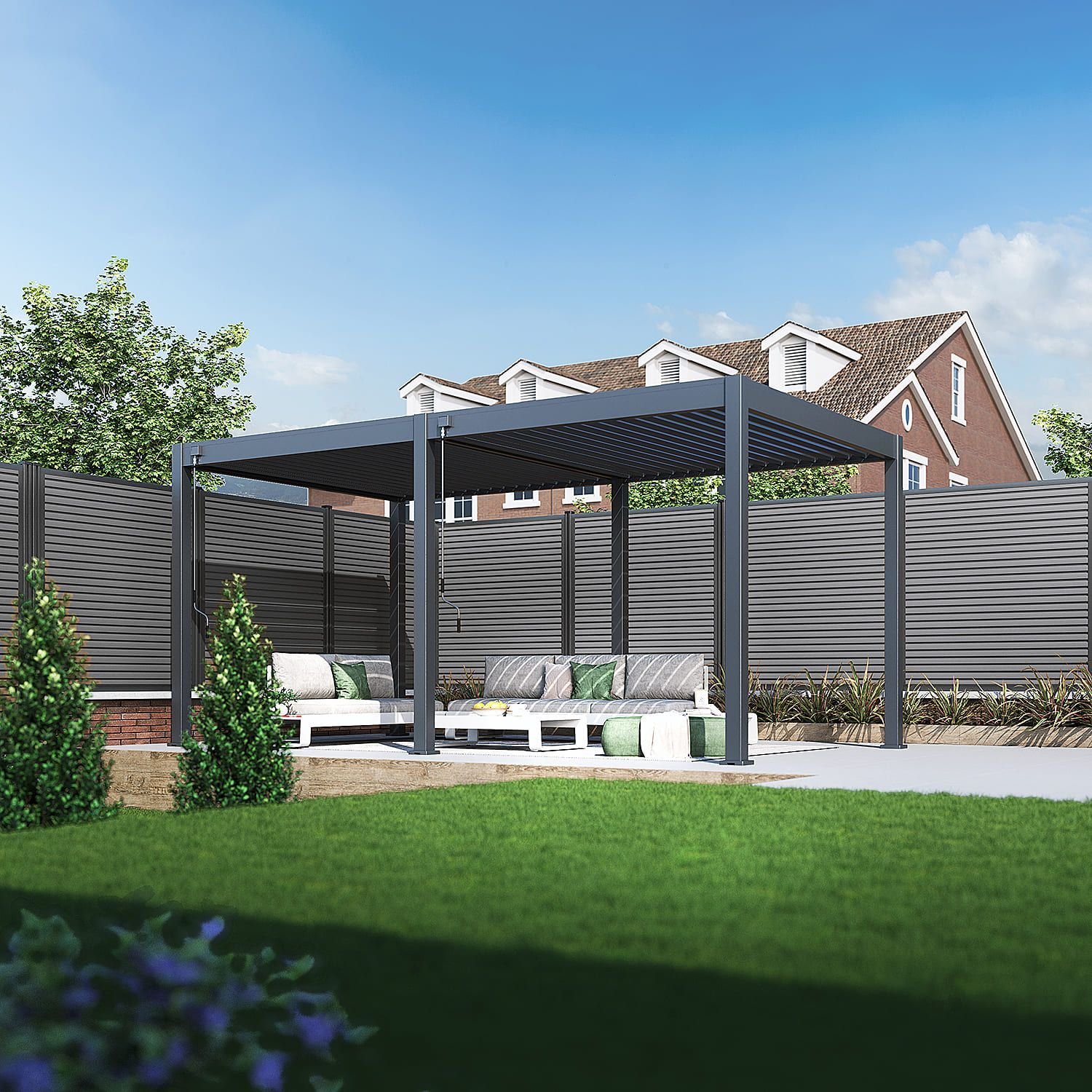 Aluminium Terrasoverkapping Comfort Vrijstaand 300 x 530 cm Antraciet