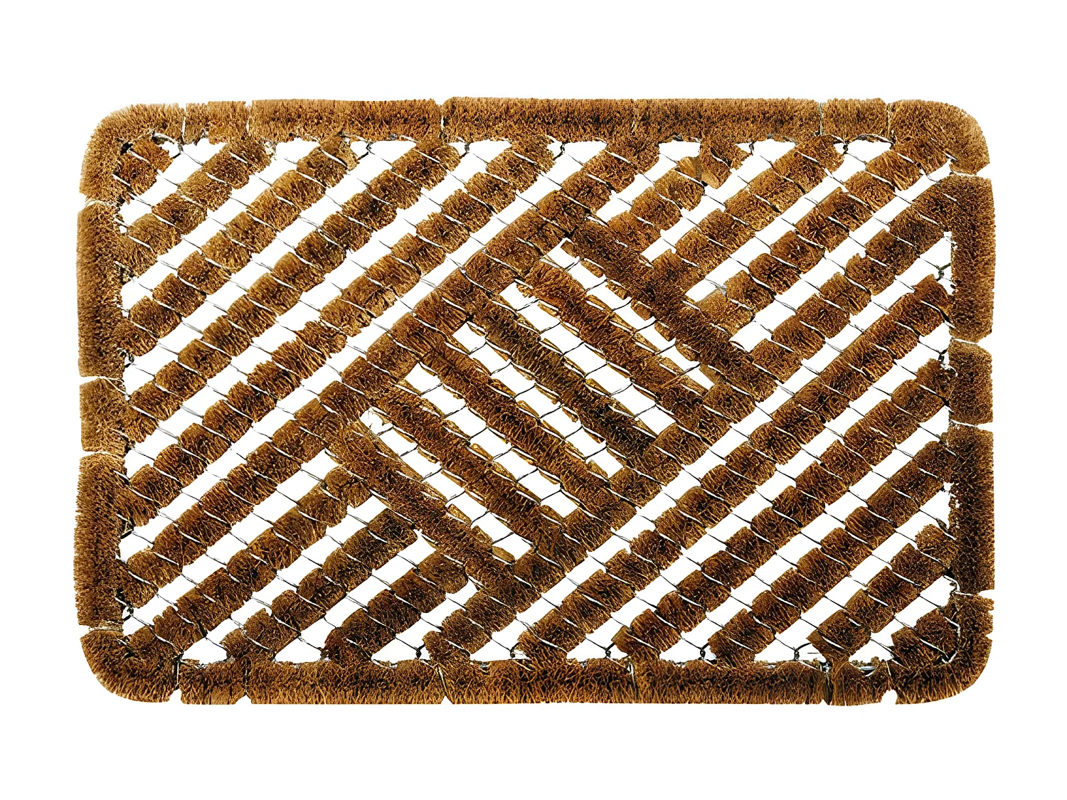 Coco Metalen Roostermat 40x60cm - Natuurlijke Vezels Versterkt met Metaal