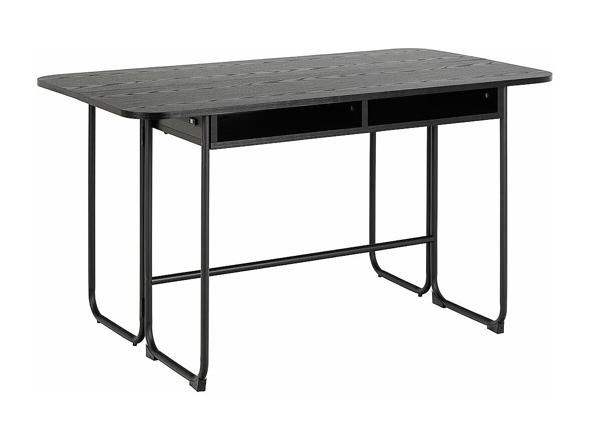 Dale eetkamertafel 140x40, 80cm verlengbaar zwart.