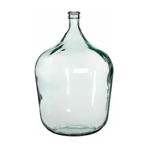 Decoratieve fles van gerecycled glas – Ø40 x 56 – Transparant – DIEGO