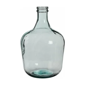 Decoratieve fles van gerecycled glas – Ø27 x 42 – Transparant – DIEGO