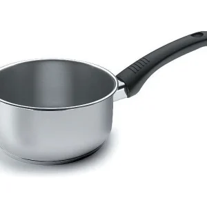 Casserole Studio 12cm van 18/10 roestvrij staal met ergonomische handgreep van zwart bakeliet