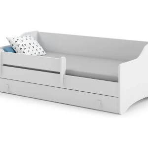 Cama de criança 160 x 80 com gaveta, colchão e estrado incluídos Kobi Eryk White