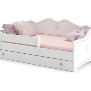 Cama de criança 160 x 80 com gaveta, colchão e estrado incluídos Kobi Emma Pink