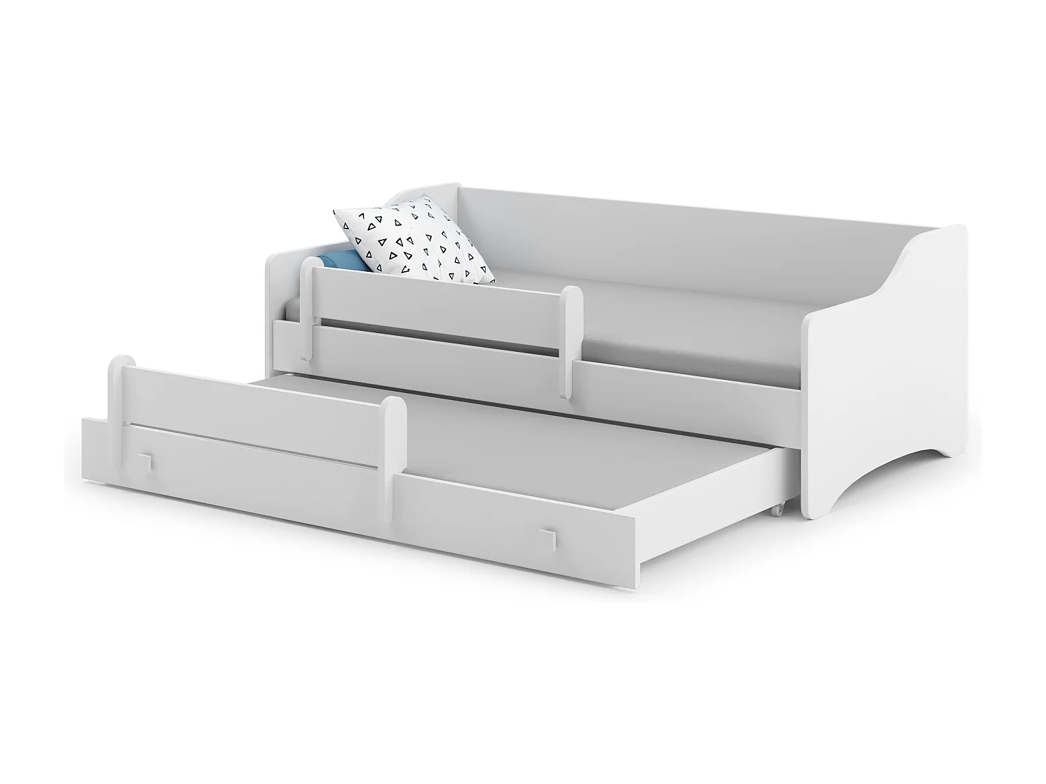 Cama dupla 160 x 80 com colchões e estrados incluídos Kobi Eryk II