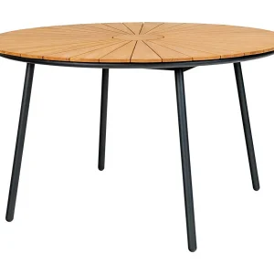 Cleveland tuintafel Ø130cm teak,zwart.
