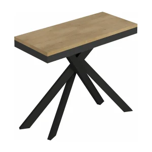 Console extensible 90×40/196 cm Saki Small Evolution chêne nature structure anthracite Console extensible 90×40/196 cm Saki Small Evolution chêne nature structure anthracite