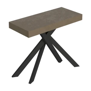 Console extensible 90×40/196 cm Saki Small gris tourterelle pieds anthracite Console extensible 90×40/196 cm Saki Small gris tourterelle pieds anthracite