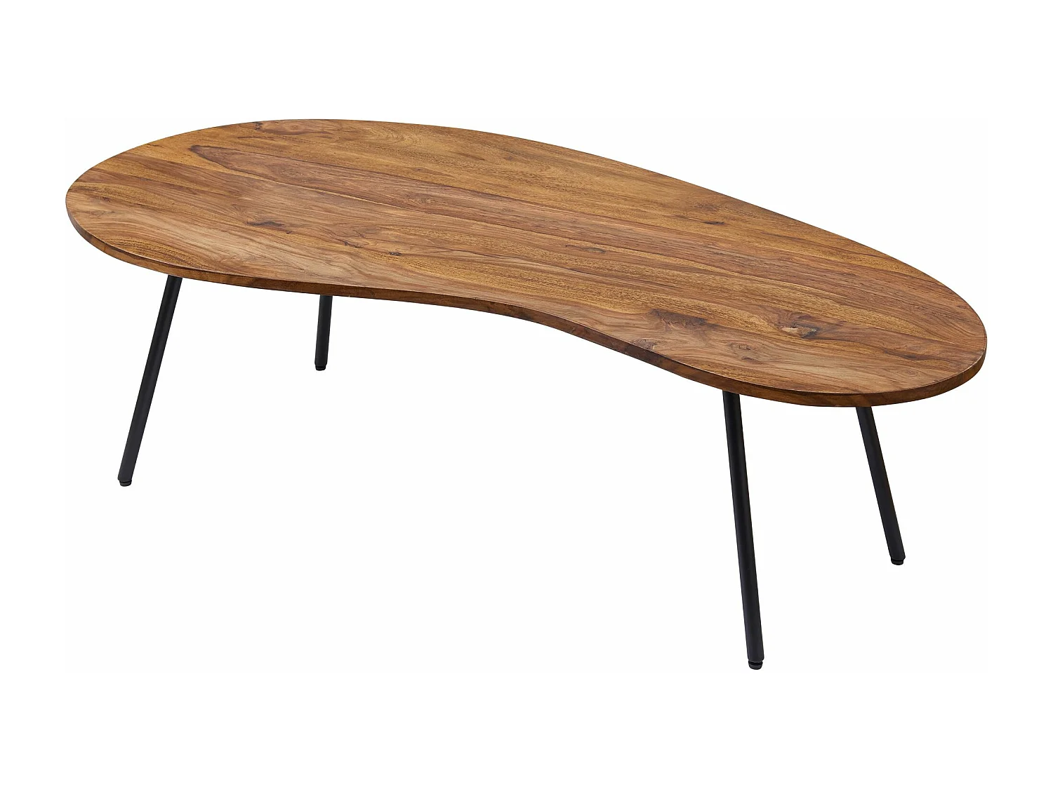 Design salontafel KASI 122x36x63 cm Sheesham met metalen