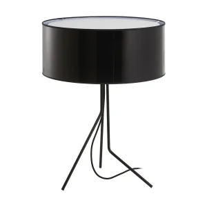 DIAGONAL tafellamp moderne stijl – H 59,8 cm – kunststof lampenkap ø45 cm – aan&uit – 1,5 m kabel E27 13W – staal en zwart – IP20 – binnen DIAGONAL tafellamp moderne stijl – H 59,8 cm – kunststof lampenkap ø45 cm – aan&uit – 1,5 m kabel E27 13W – staal en zwart – IP20 – binnen