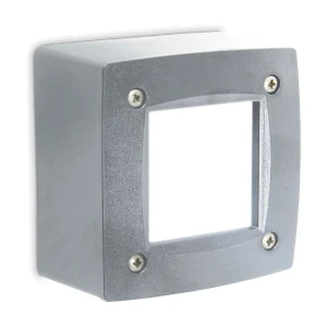 DEVON moderne en veelzijdige stijl voor buiteninbouw – L.12 cm-vierkant – Gx53 LED T2 3W – hars – K select – ip66 – hars en grijs