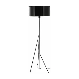 DIAGONAL vloerlamp moderne stijl – Hoogte 155 cm – E27 13W – kunststof lampenkap ø50 cm – aan & uit – 2 m kabel – staal en zwart – binnen DIAGONAL vloerlamp moderne stijl – Hoogte 155 cm – E27 13W – kunststof lampenkap ø50 cm – aan & uit – 2 m kabel – staal en zwart – binnen