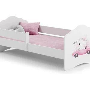Cama de criança 160 x 80 colchão e estrado incluídos Kobi Wave Cat Cama de criança 160 x 80 colchão e estrado incluídos Kobi Wave Cat